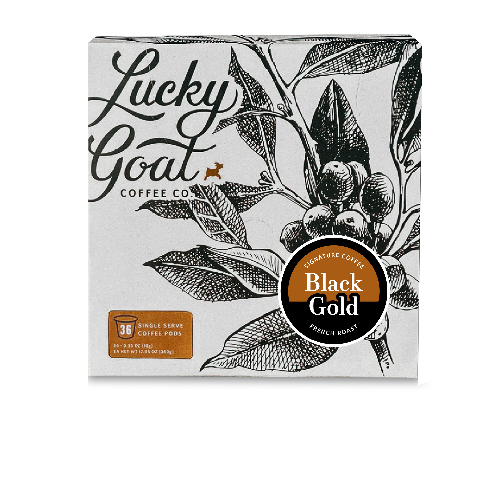 Black Gold - Single Serve Pods – Lucky Goat Coffee