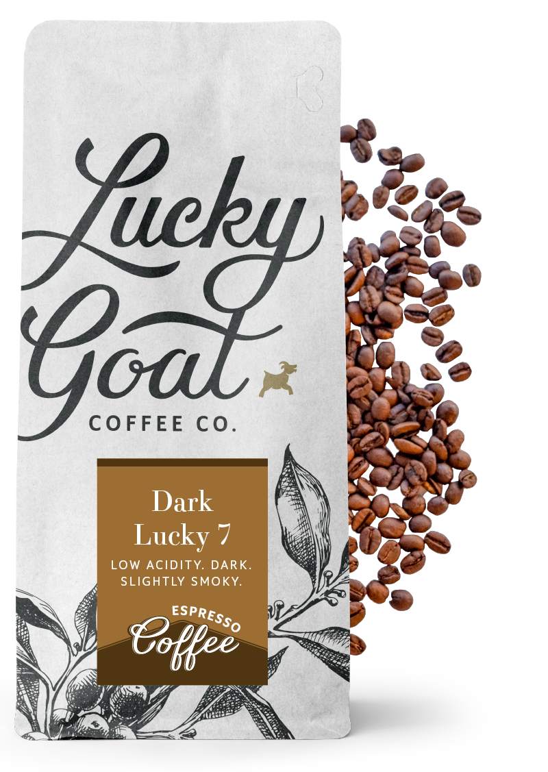 Dark Lucky 7 Espresso Roast Coffee Beans – Lucky Goat Coffee