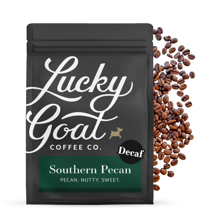 Decaf Southern Pecan Coffee | Lucky Goat Coffee Roasters