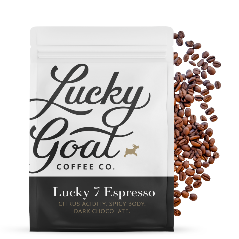 Lucky 7 Espresso Roast Coffee Beans – Lucky Goat Coffee