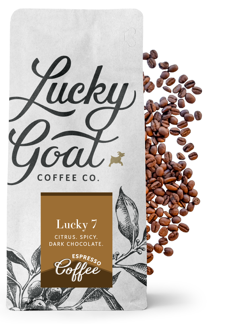 Lucky 7 Espresso Roast Coffee Beans – Lucky Goat Coffee