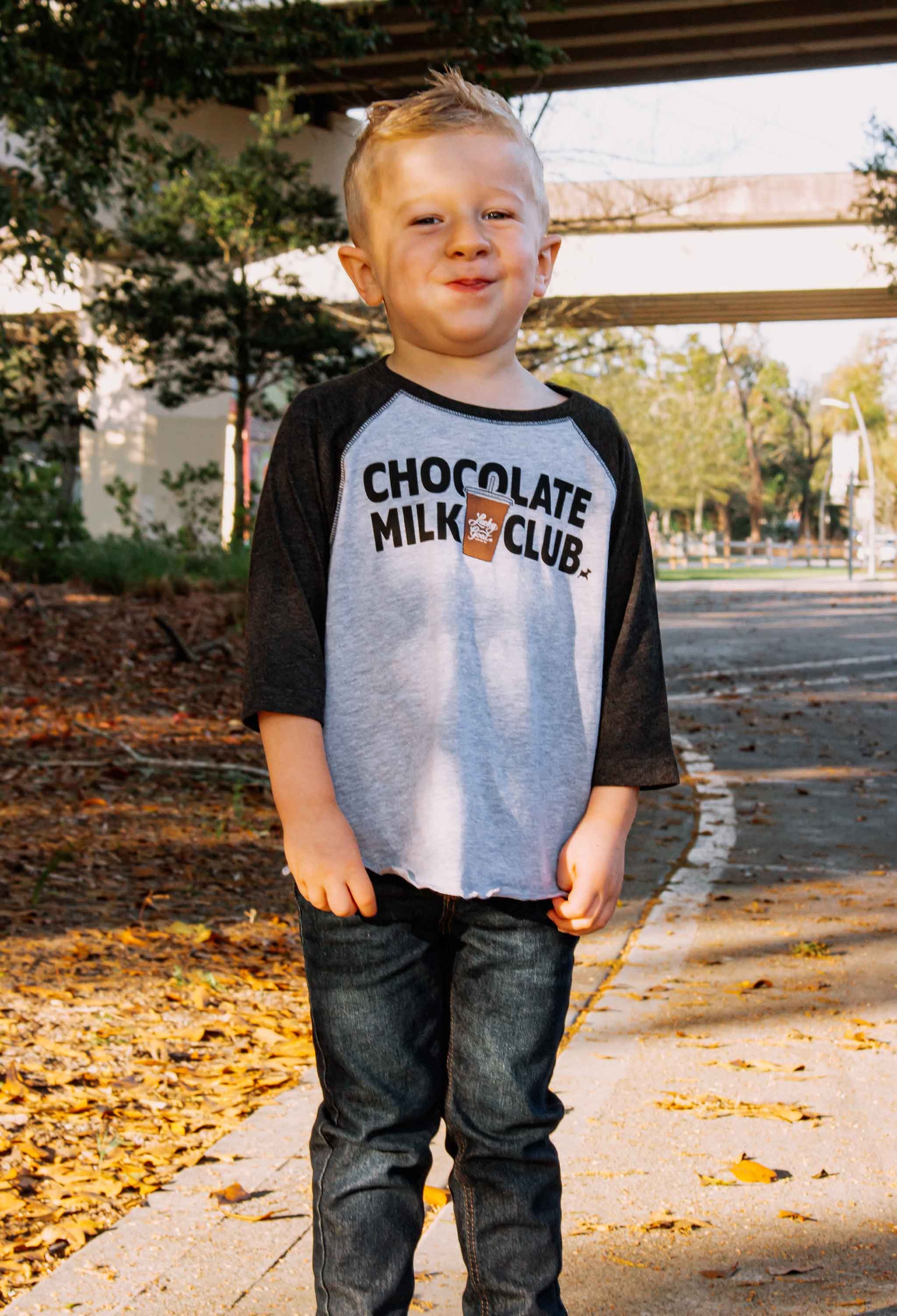 Chocolate Milk Club Raglan Tee – Lucky Goat Coffee