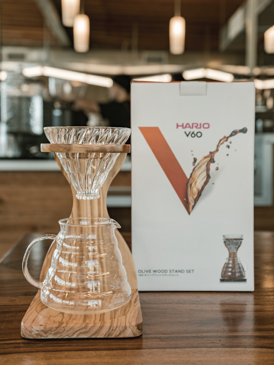 Hario Original V6 Pour Over Stand & Dripper Cone, Stainless Steel or Olive  Wood on Food52